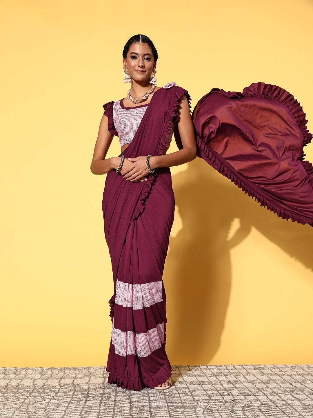 Art-Silk Saree with Hand-Work | Wedding & Festive Traditional Wear