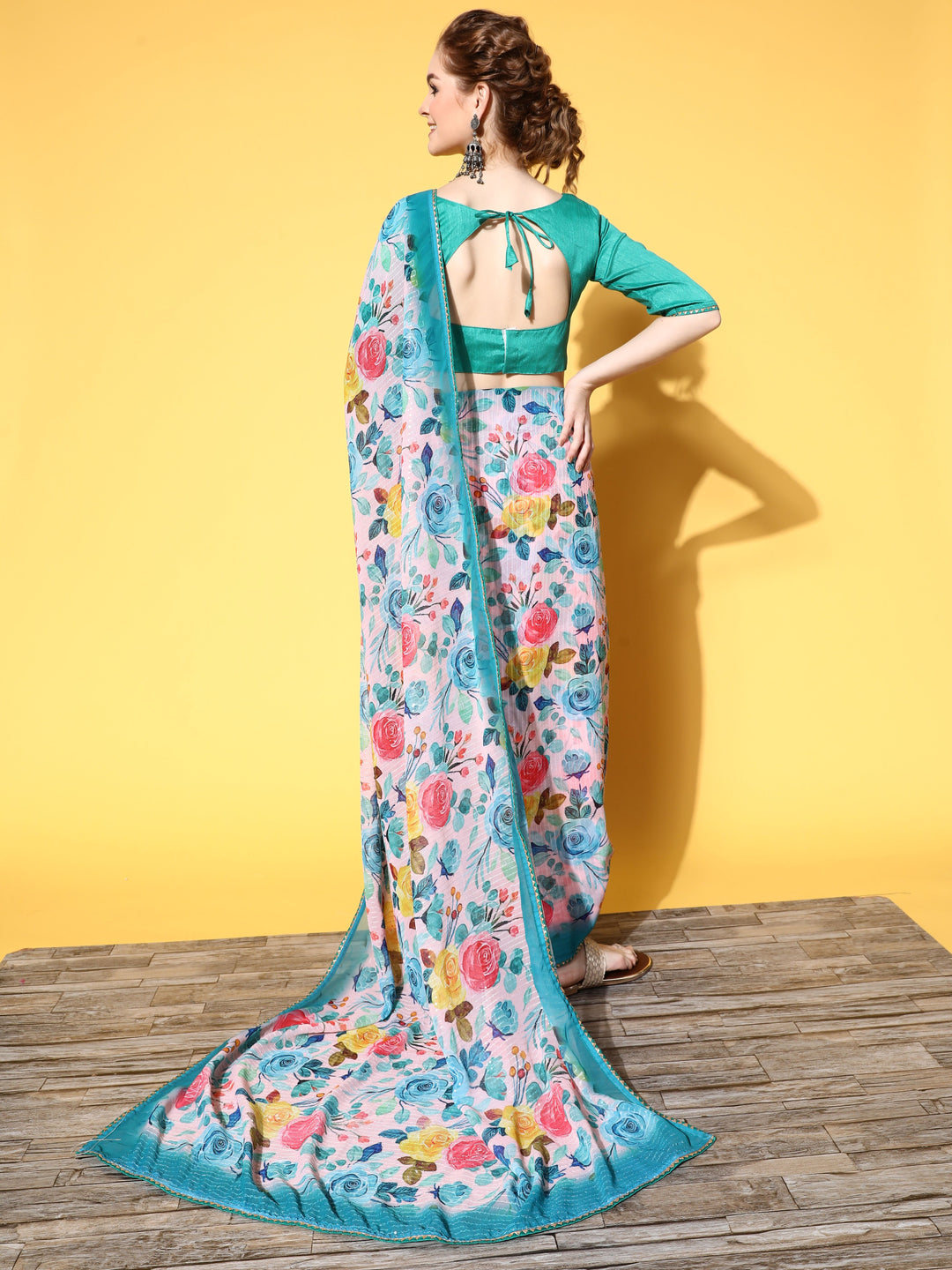 Designer Art-Silk Saree | Printed Sequins & Embroidery | Wedding & Festive Wear