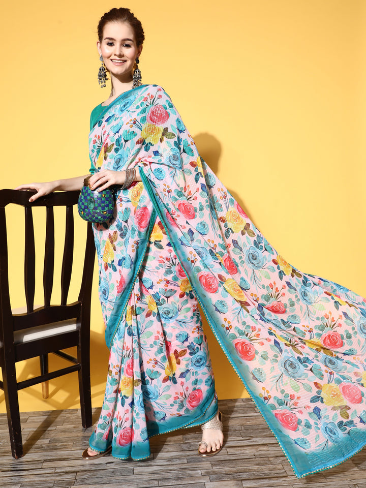 Designer Art-Silk Saree | Printed Sequins & Embroidery | Wedding & Festive Wear