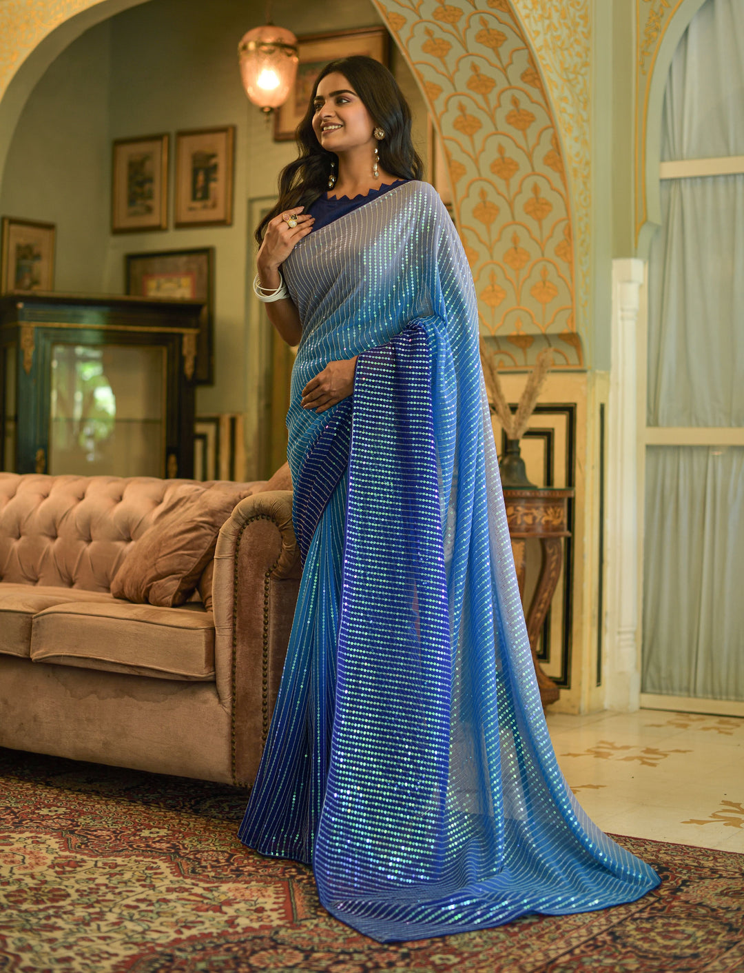 Luxurious Georgette Saree with | Perfect for Special Celebrations