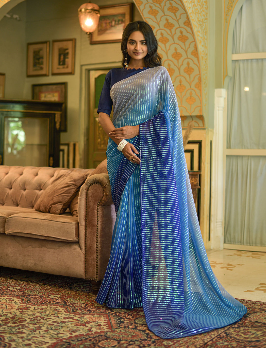 Luxurious Georgette Saree with | Perfect for Special Celebrations