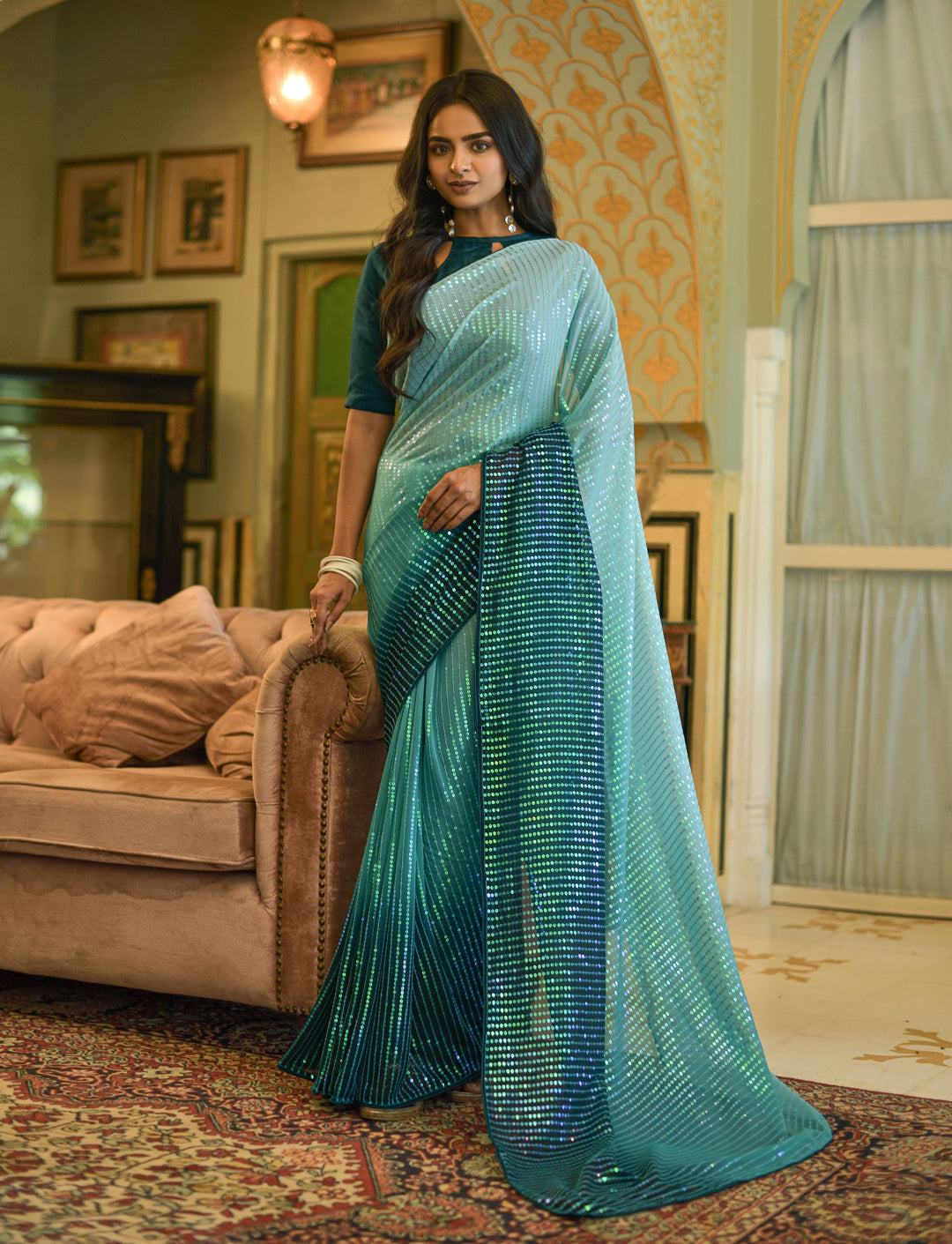 Luxurious Georgette Saree with | Perfect for Special Celebrations