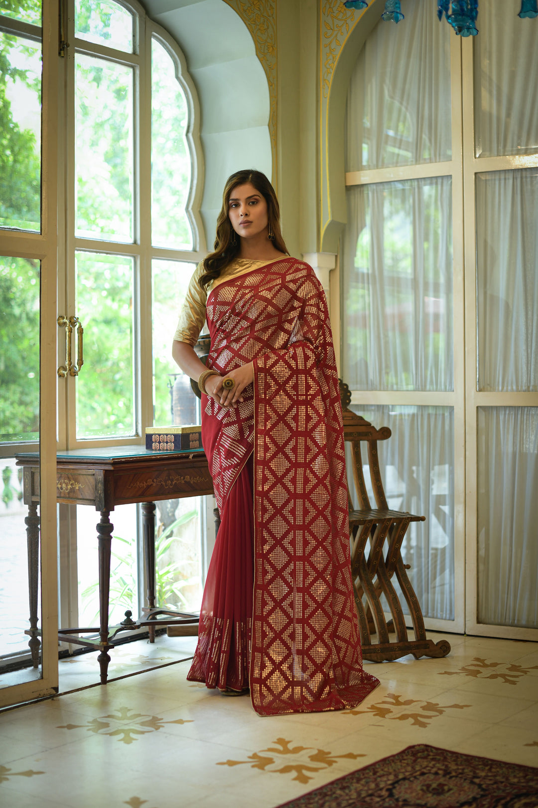 Gorgeous Georgette Saree with | An Exclusive Designer Masterpiece