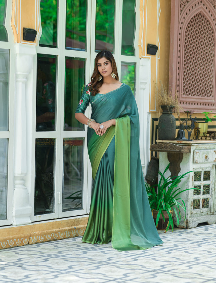 Beautiful Chiffon Saree with | An Exclusive Designer Masterpiece