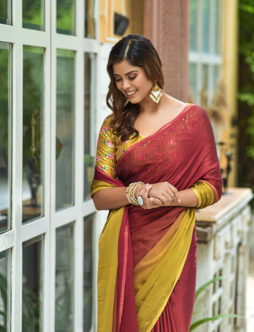 Beautiful Chiffon Saree with | An Exclusive Designer Masterpiece