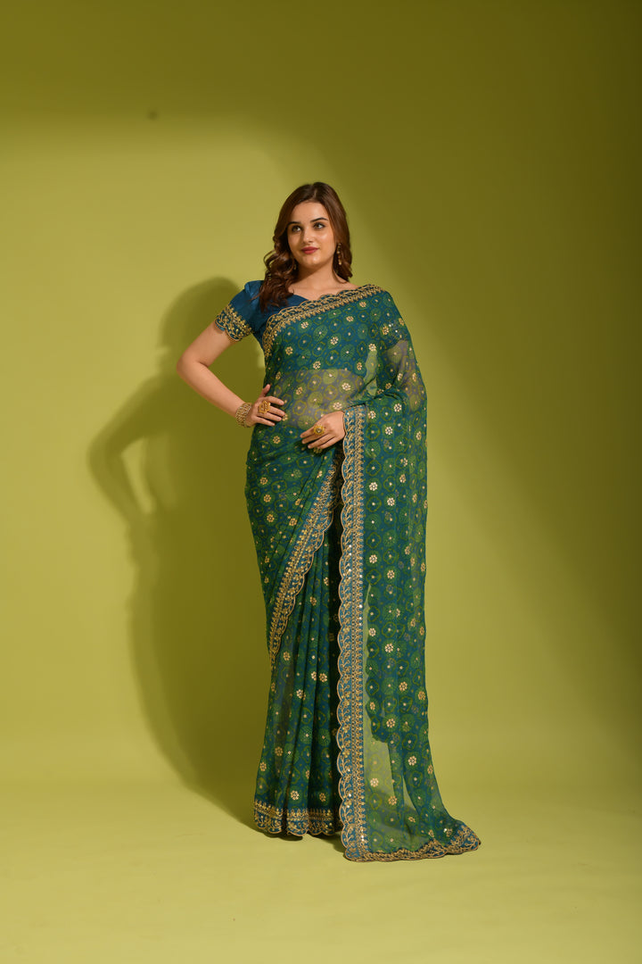 Beautiful Georgette Saree with | Perfect for Special Celebrations