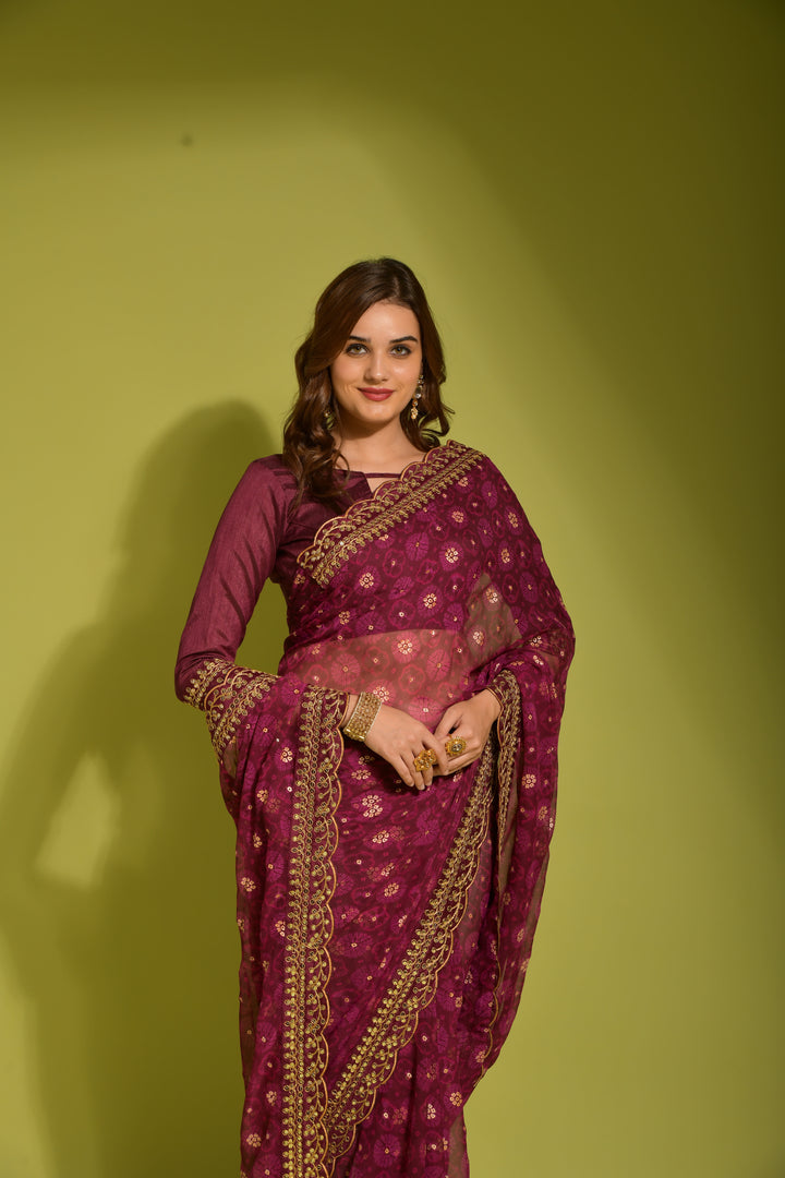 Beautiful Georgette Saree with | Perfect for Special Celebrations