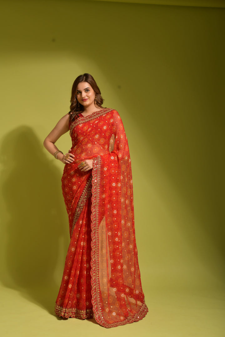 Beautiful Georgette Saree with | Perfect for Special Celebrations