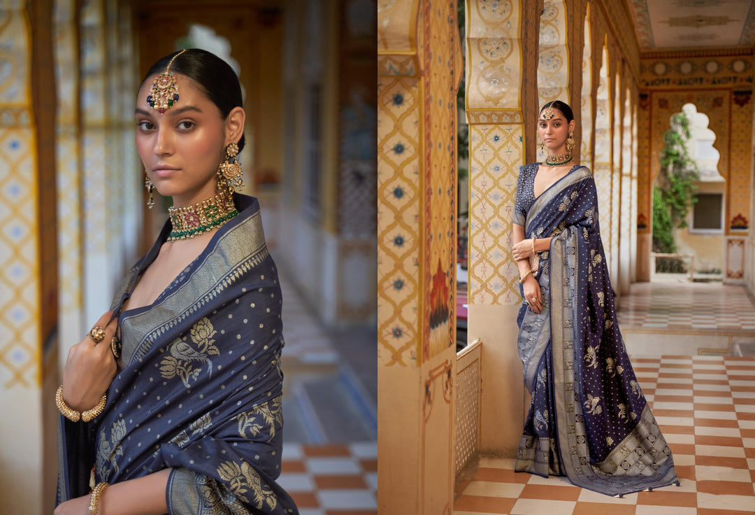 Elegant Smooth Silk Saree with | A Captivating Traditional Ensemble