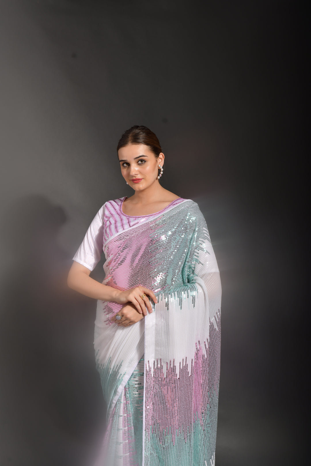 Luxurious Georgette Saree with | A Stylish and Sophisticated Choice