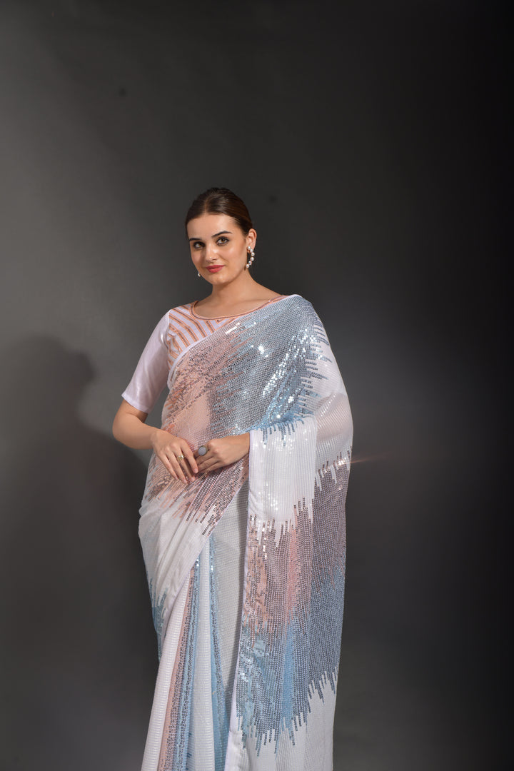 Luxurious Georgette Saree with | A Stylish and Sophisticated Choice