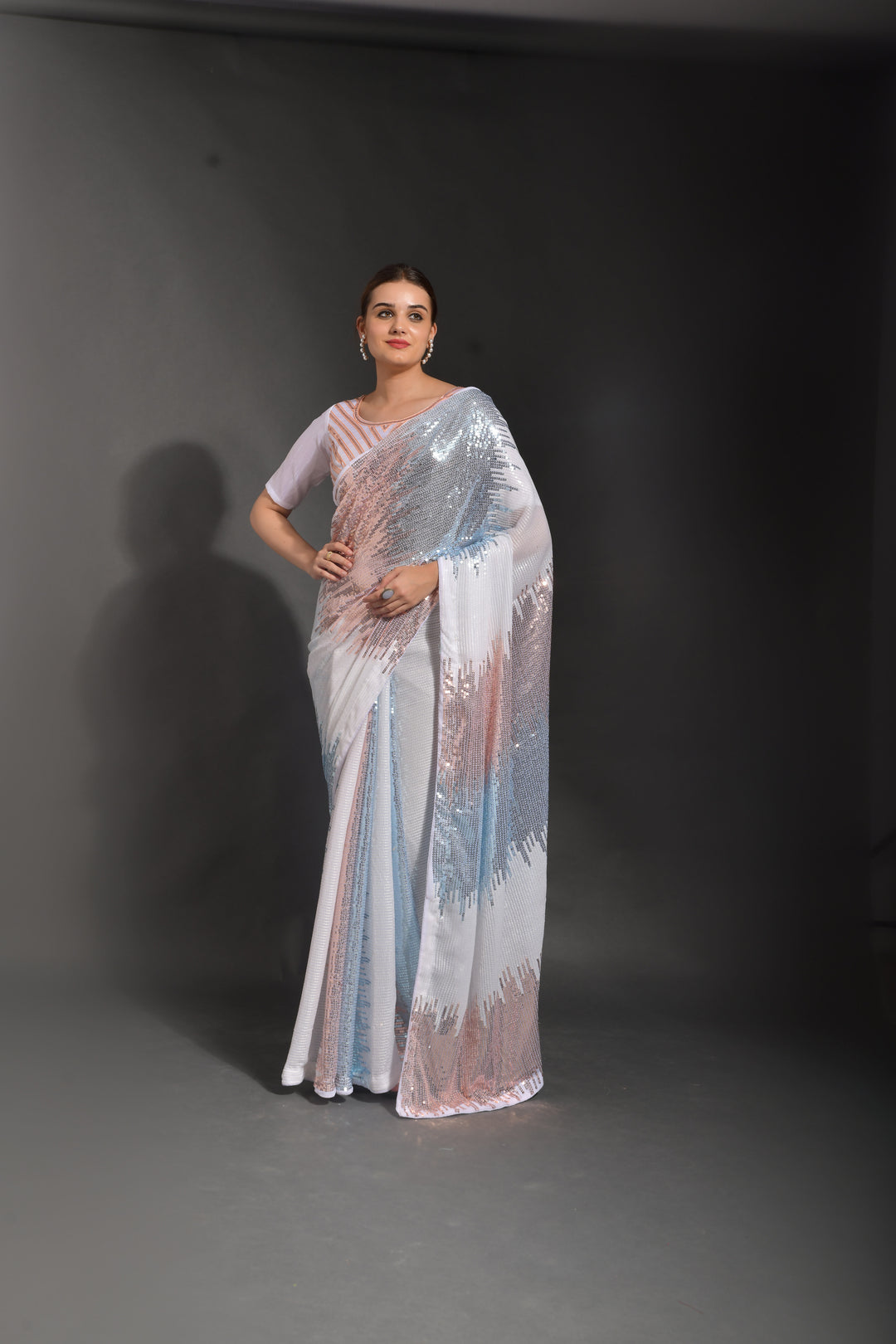 Luxurious Georgette Saree with | A Stylish and Sophisticated Choice