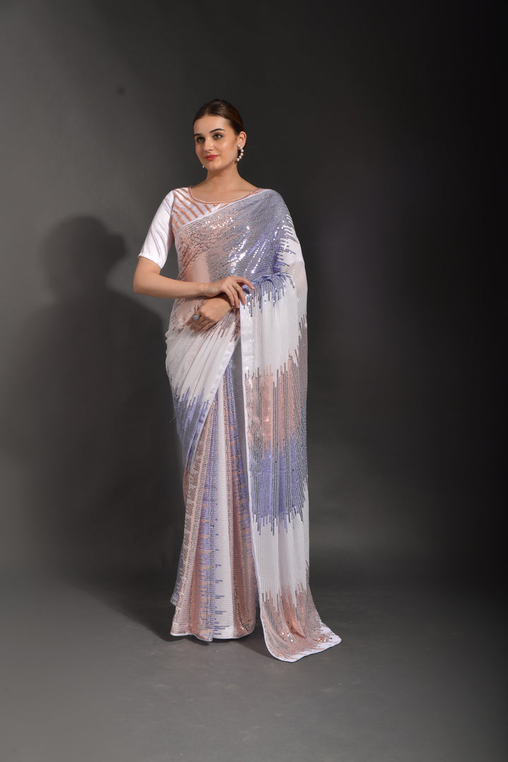 Luxurious Georgette Saree with | A Stylish and Sophisticated Choice