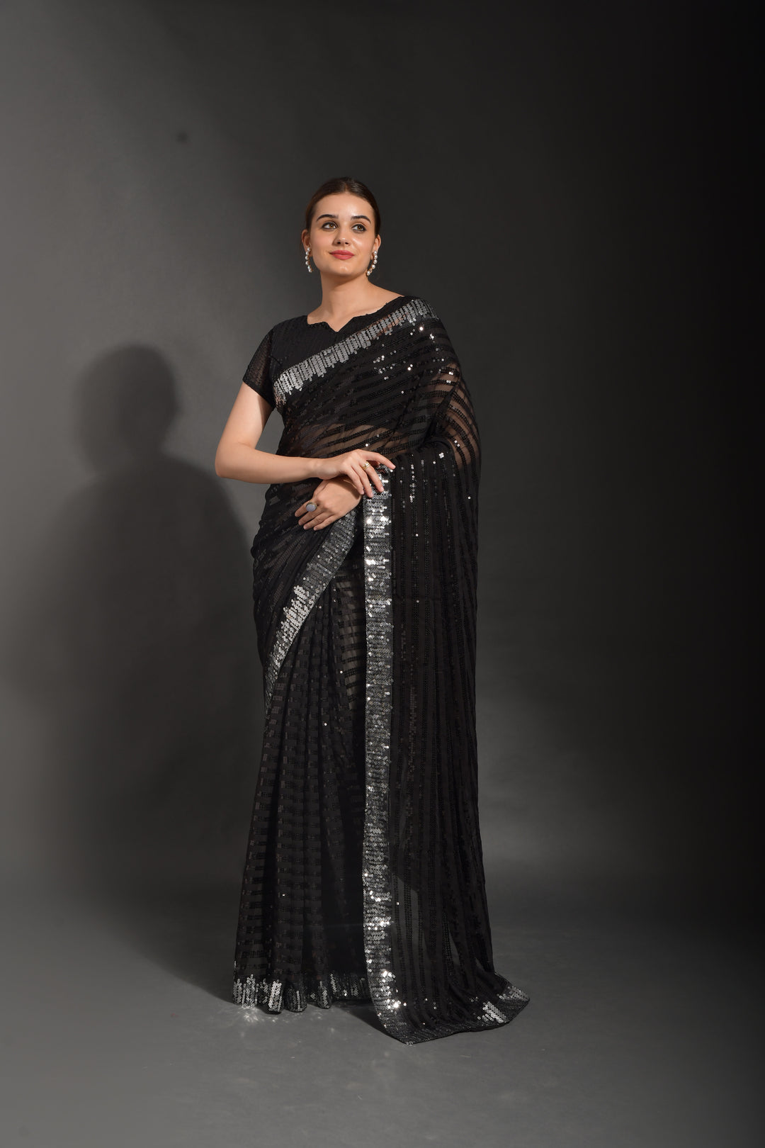 Luxurious Georgette Saree with | Crafted for Timeless Elegance