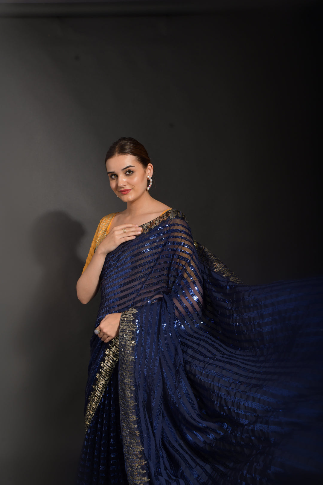 Luxurious Georgette Saree with | Crafted for Timeless Elegance