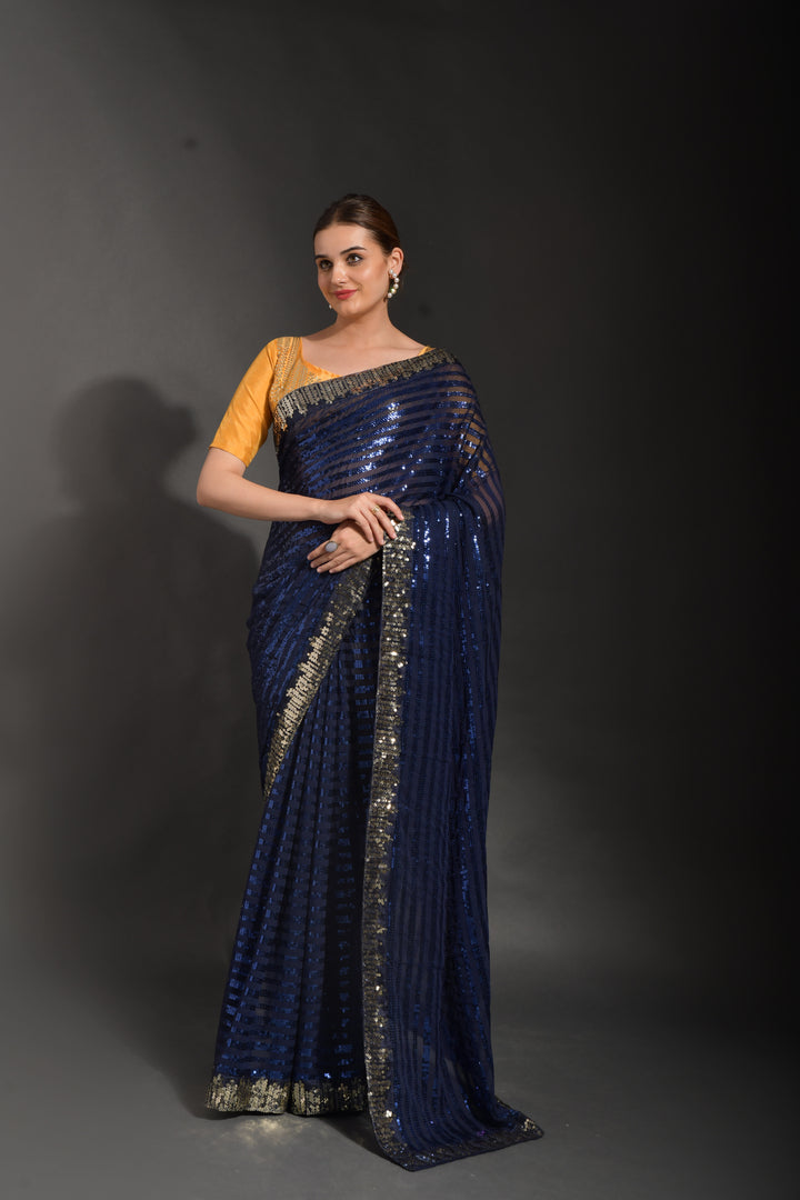 Luxurious Georgette Saree with | Crafted for Timeless Elegance