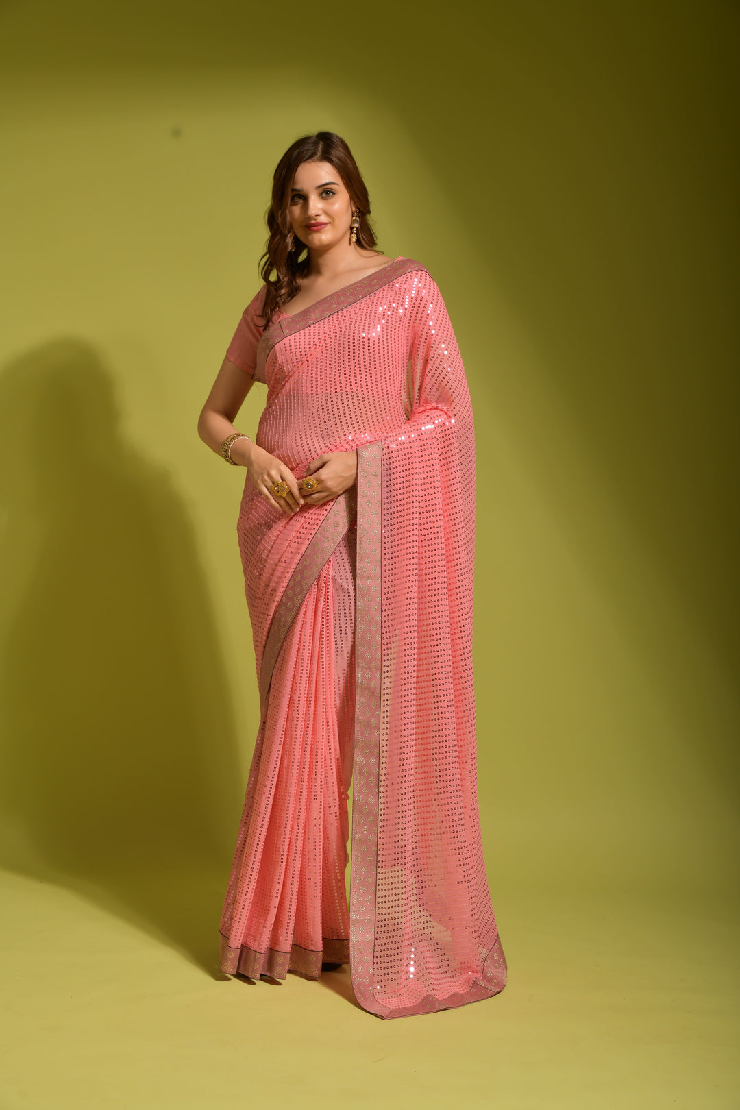 Charming Georgette Saree with | Elegance Redefined for Weddings