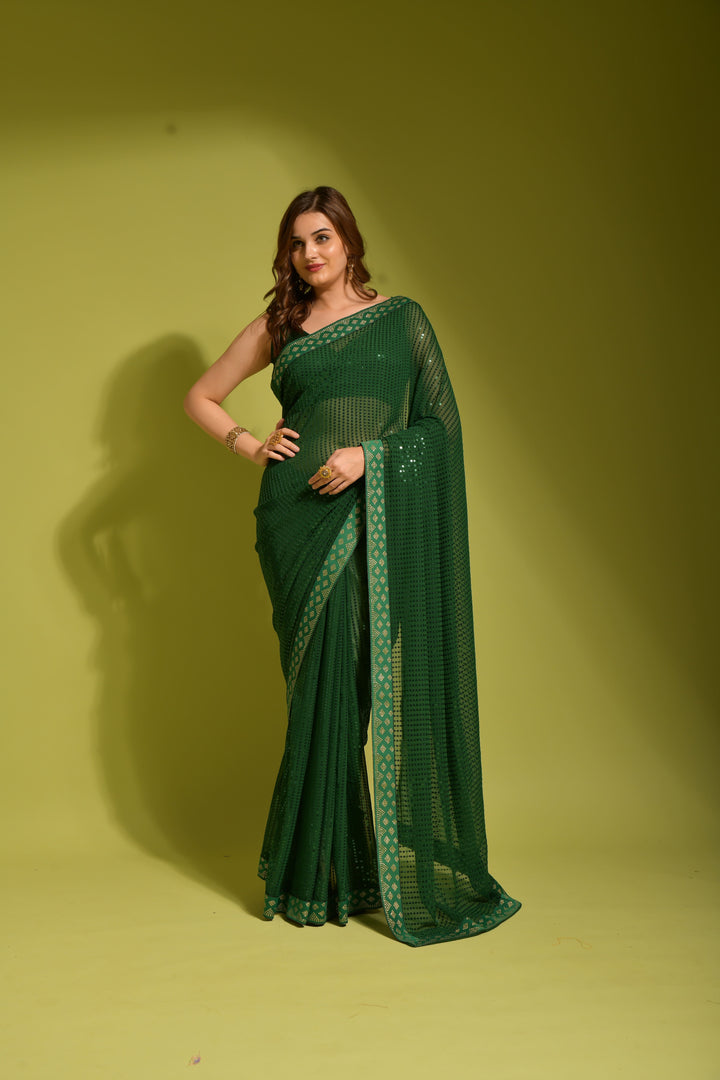 Charming Georgette Saree with | Elegance Redefined for Weddings