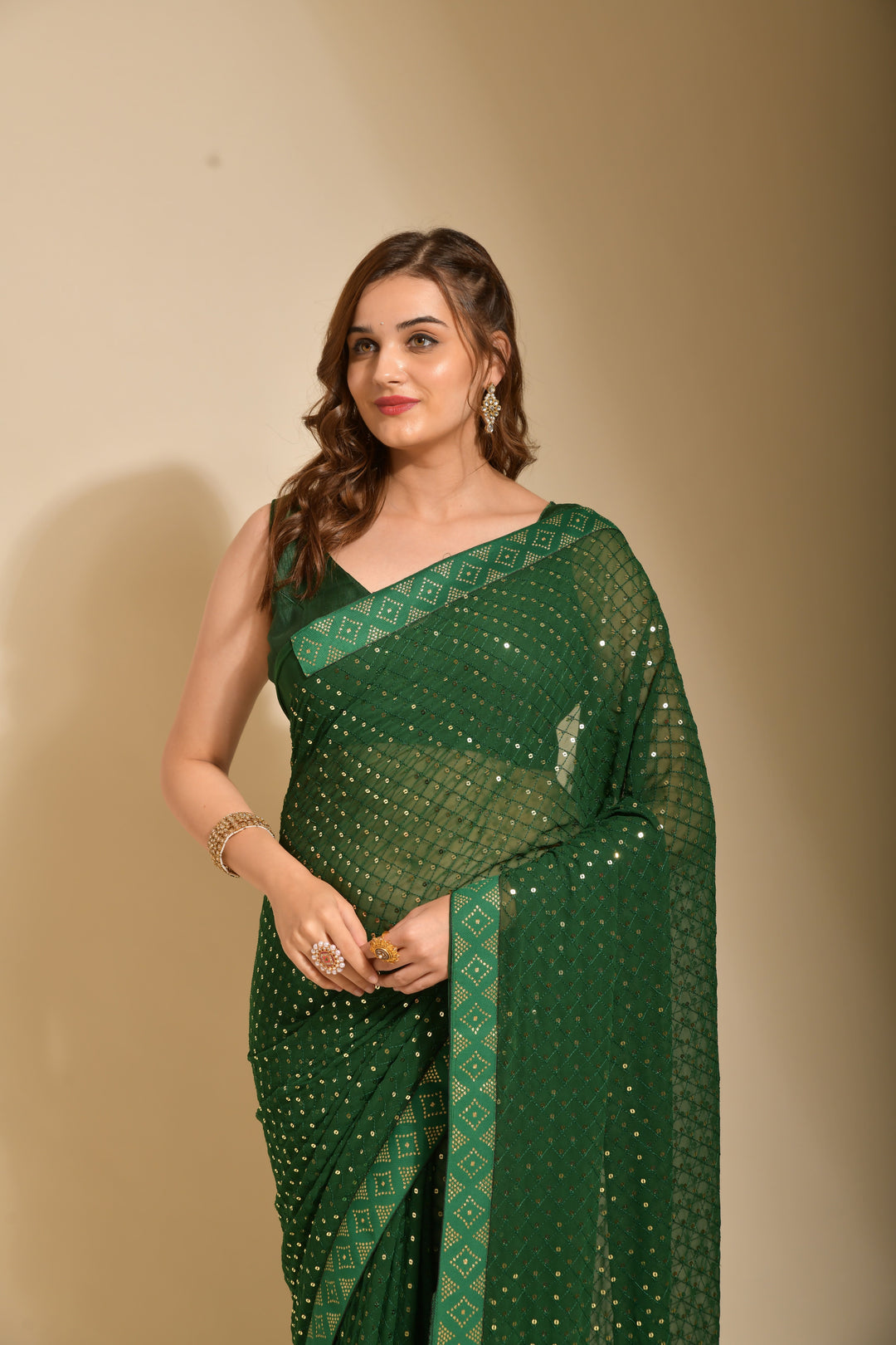 Radiant Georgette Saree with | A Graceful Addition to Your Wardrobe