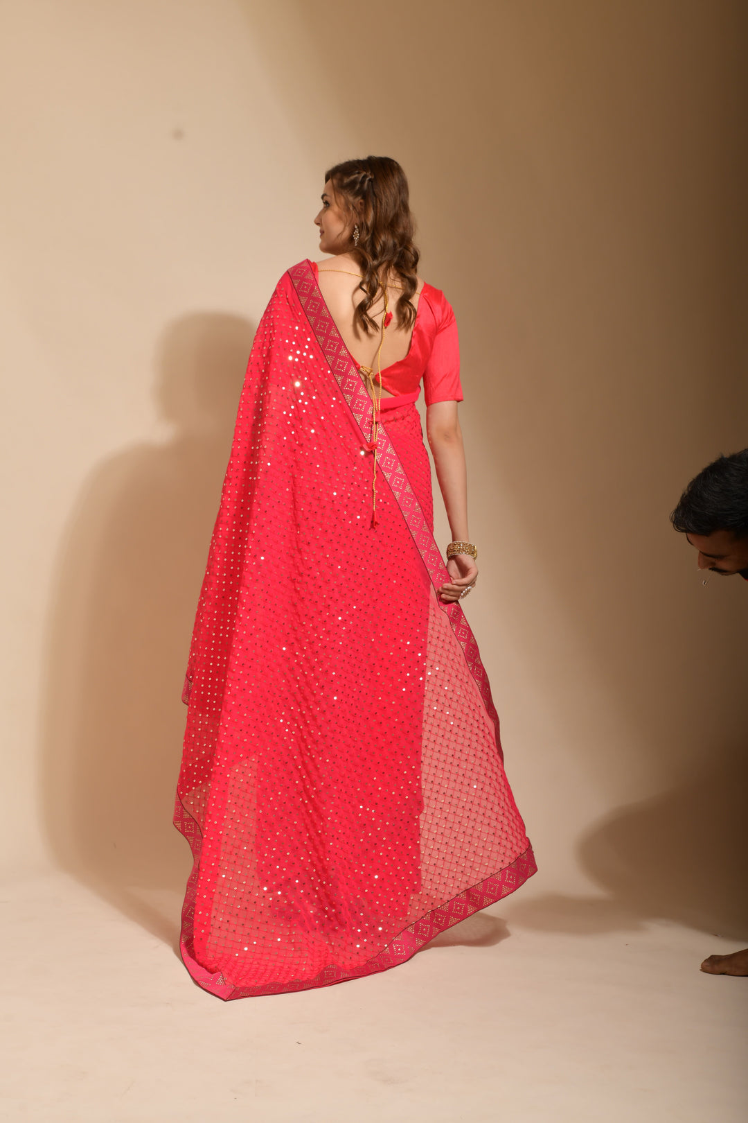 Radiant Georgette Saree with | A Graceful Addition to Your Wardrobe