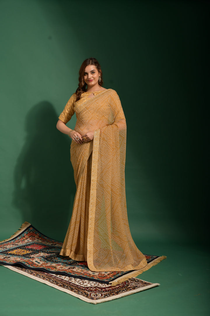 Breathtaking Chiffon Saree with | An Exclusive Designer Masterpiece