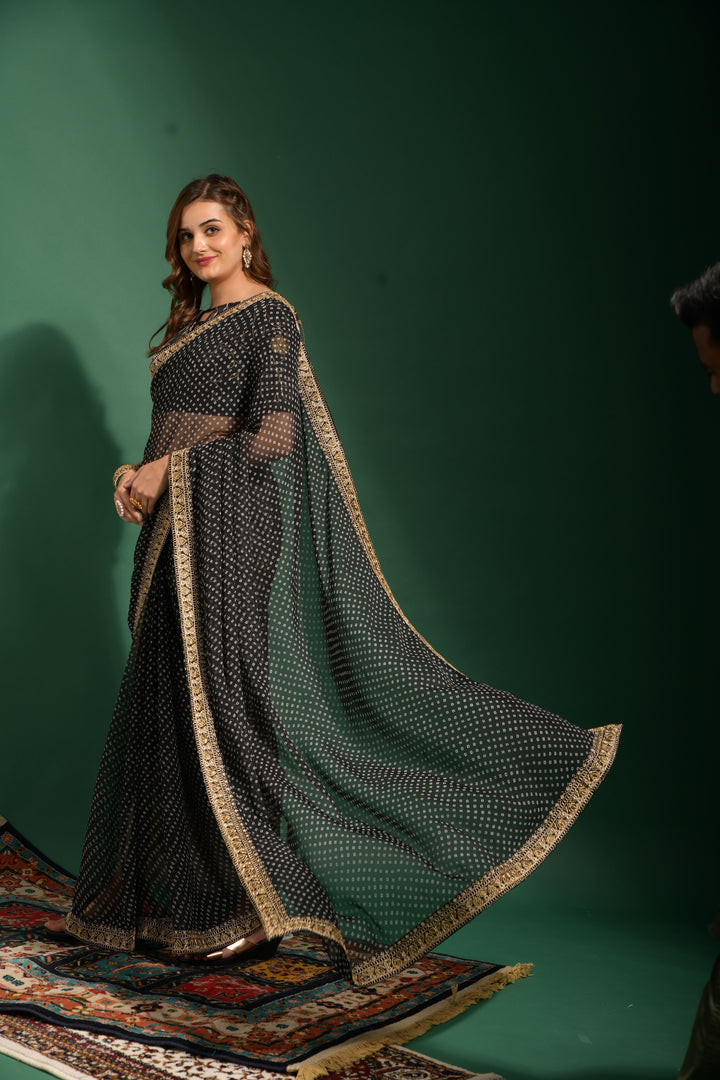 Breathtaking Chiffon Saree with | An Exclusive Designer Masterpiece