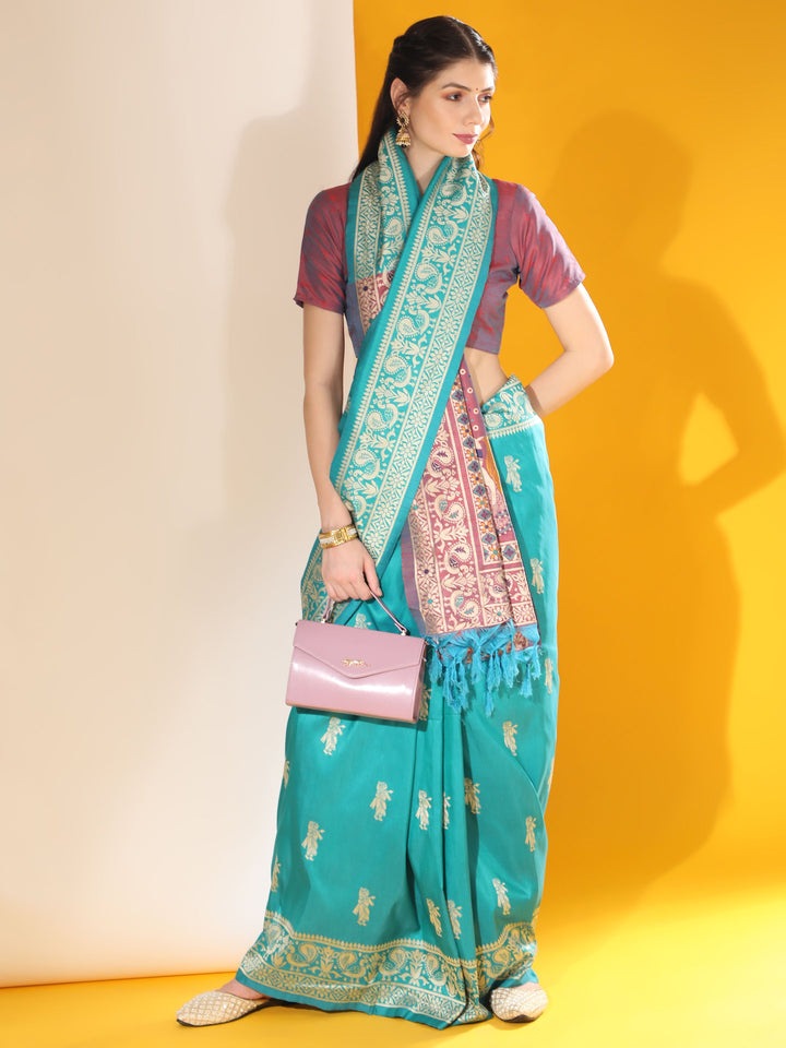 Sophisticated Raw Silk Saree with | Unmatched Beauty for Grand Occasions