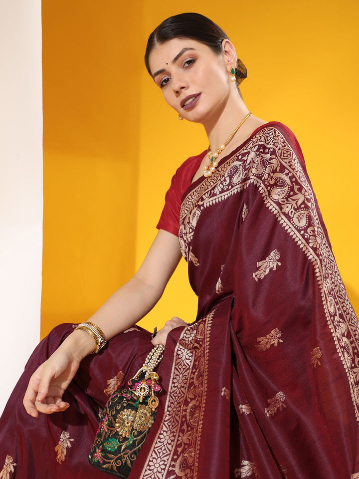 Sophisticated Raw Silk Saree with | Unmatched Beauty for Grand Occasions