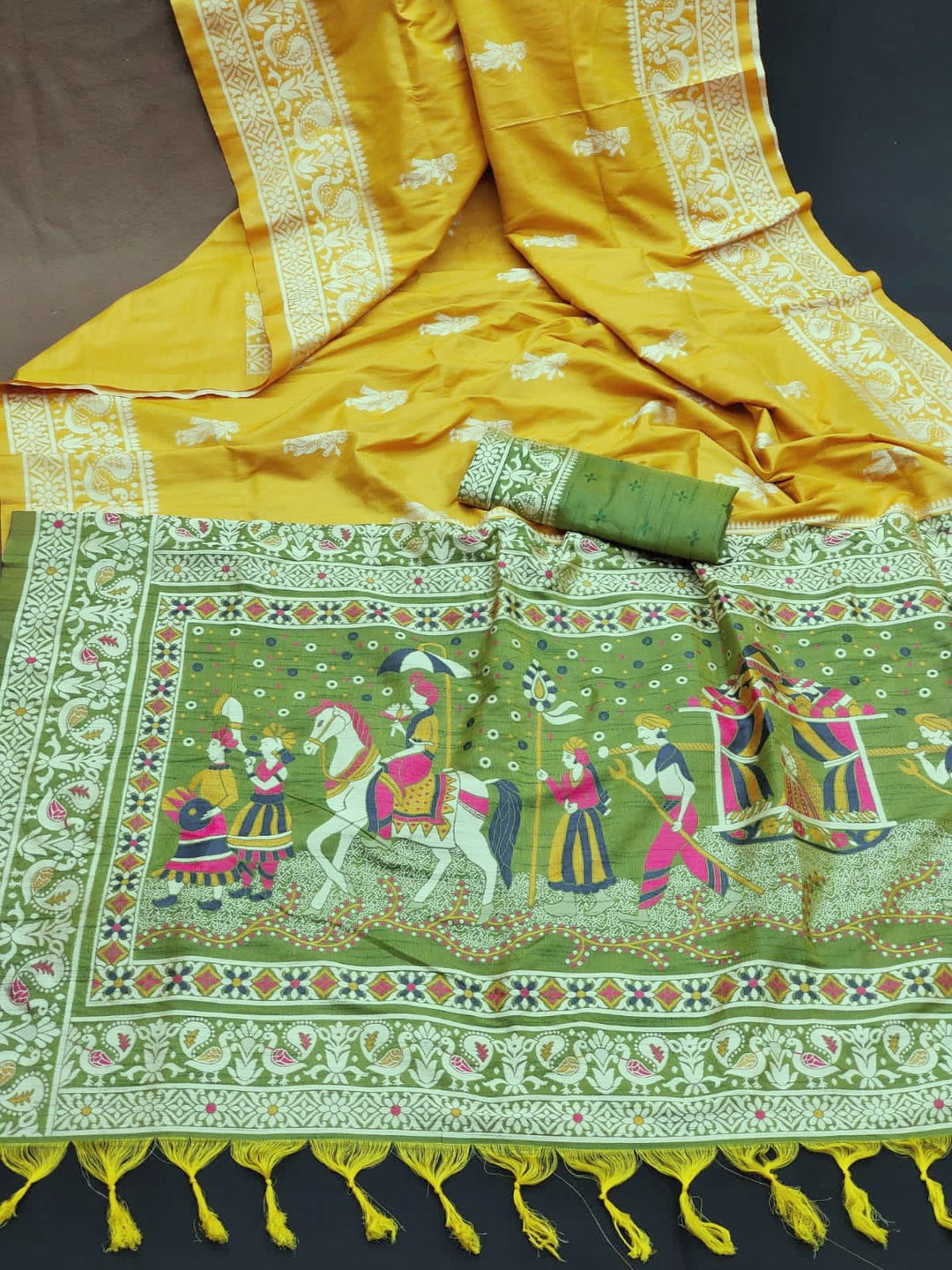 Sophisticated Raw Silk Saree with | Unmatched Beauty for Grand Occasions