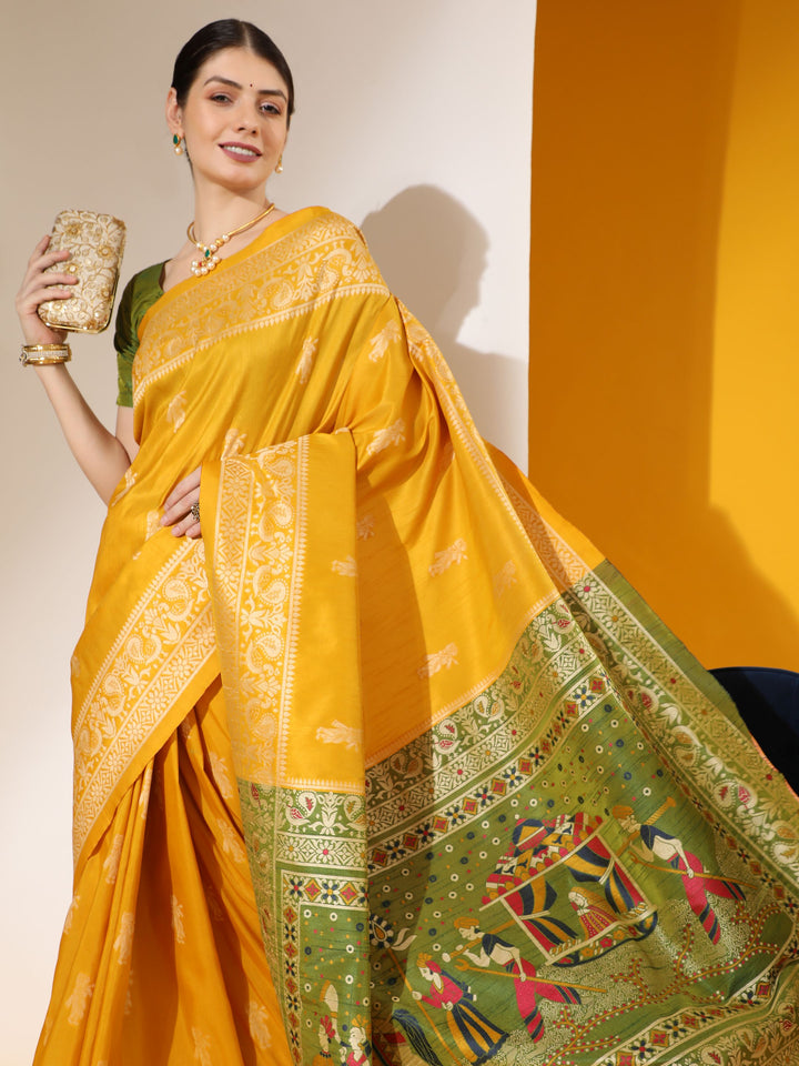 Sophisticated Raw Silk Saree with | Unmatched Beauty for Grand Occasions