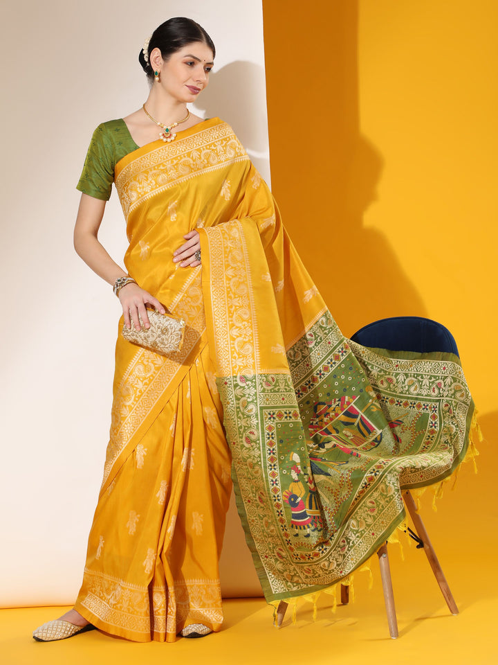 Sophisticated Raw Silk Saree with | Unmatched Beauty for Grand Occasions