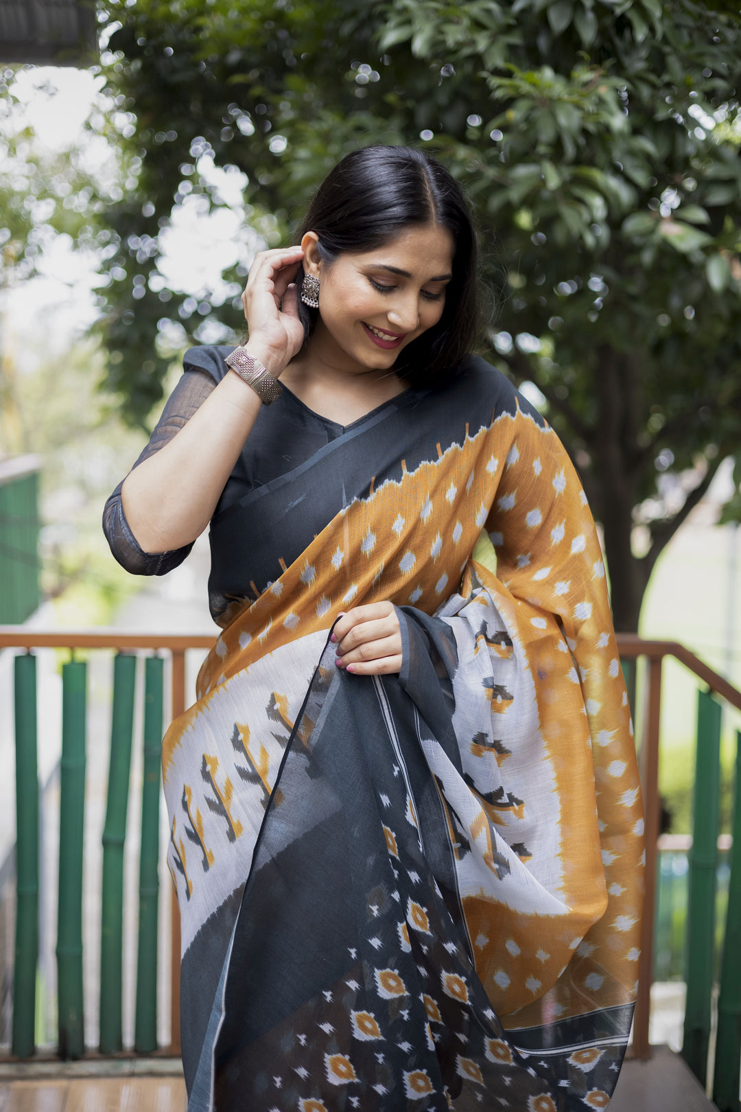 Designer Digital Printed Cotton Saree | Wedding & Festive Occasion Wear