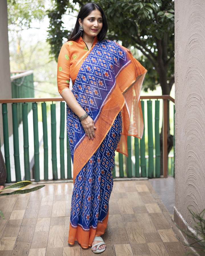 Designer Digital Printed Cotton Saree | Festive & Wedding Traditional Wear