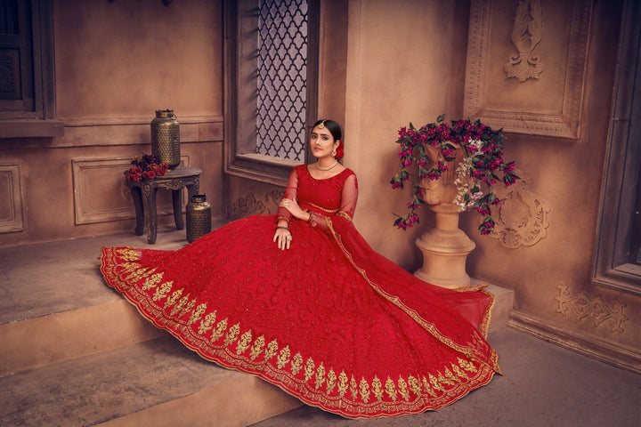 Designer Embroidered Net Lehenga | Perfect for Weddings & Special Events