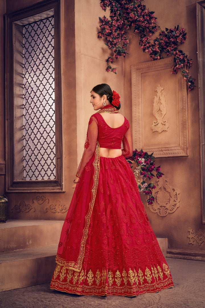 Designer Embroidered Net Lehenga | Perfect for Weddings & Special Events