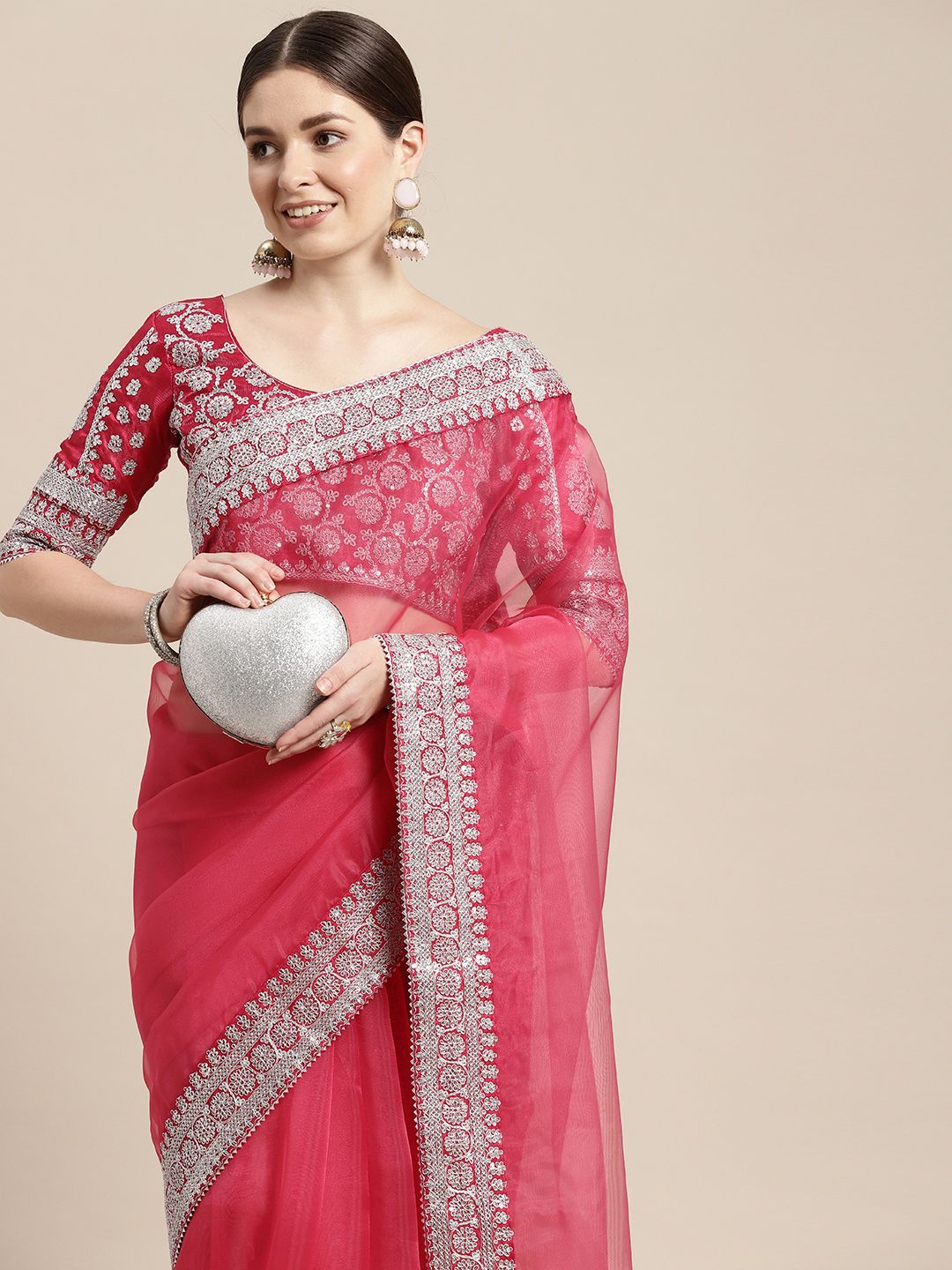 Exquisite Organza Saree with | Crafted for Timeless Elegance