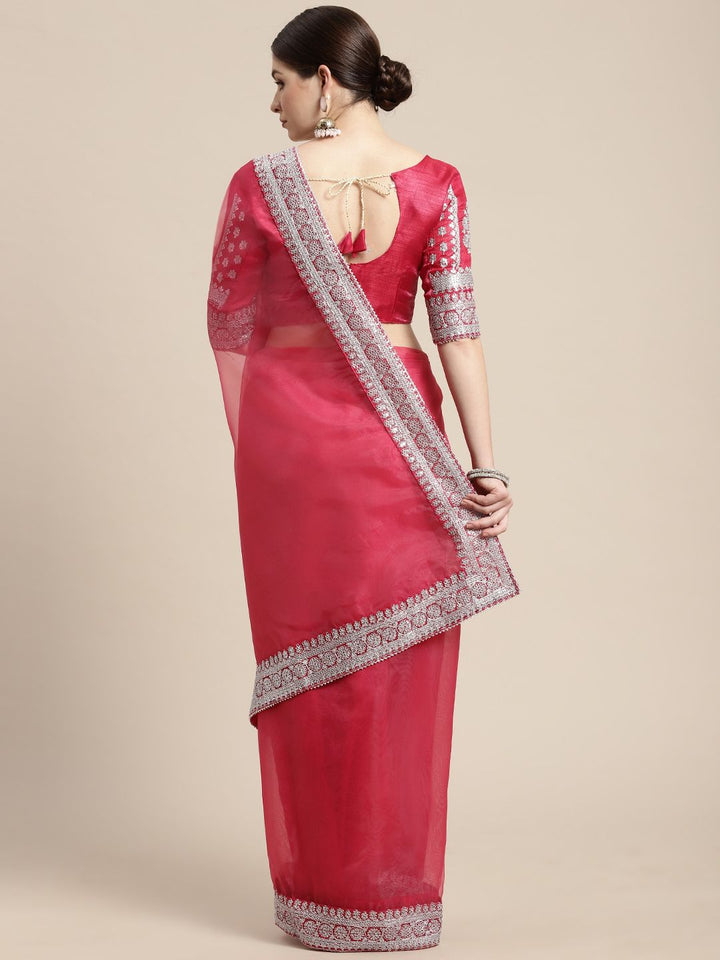 Exquisite Organza Saree with | Crafted for Timeless Elegance