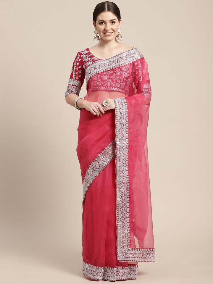 Exquisite Organza Saree with | Crafted for Timeless Elegance