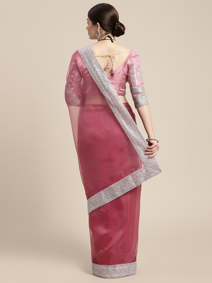 Exquisite Organza Saree with | Crafted for Timeless Elegance