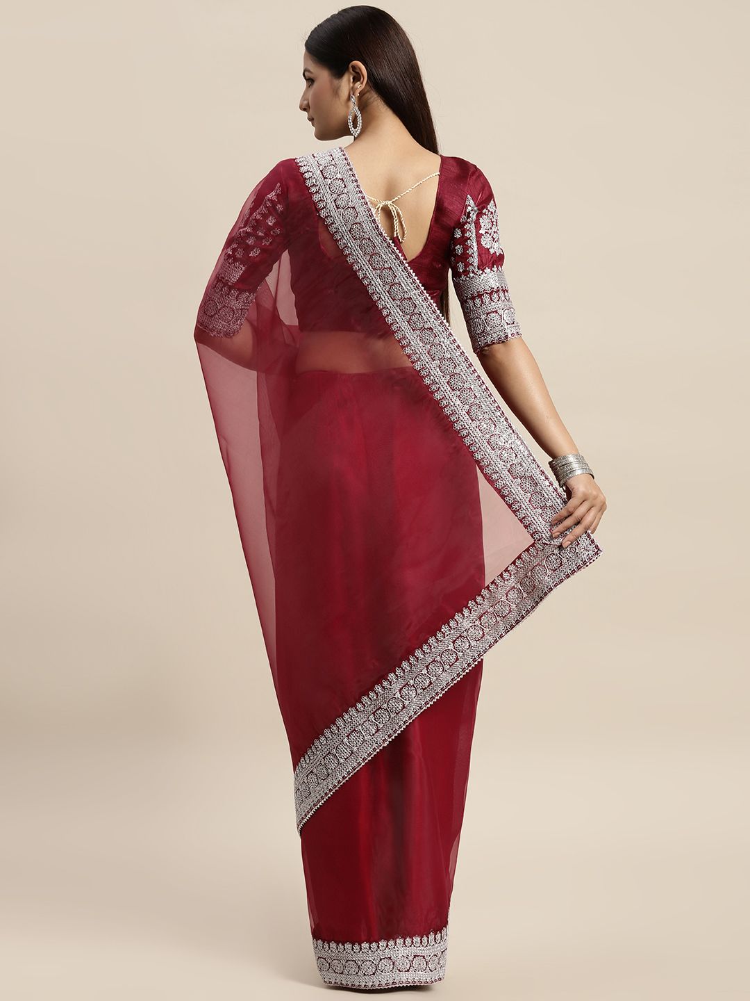 Exquisite Organza Saree with | Crafted for Timeless Elegance