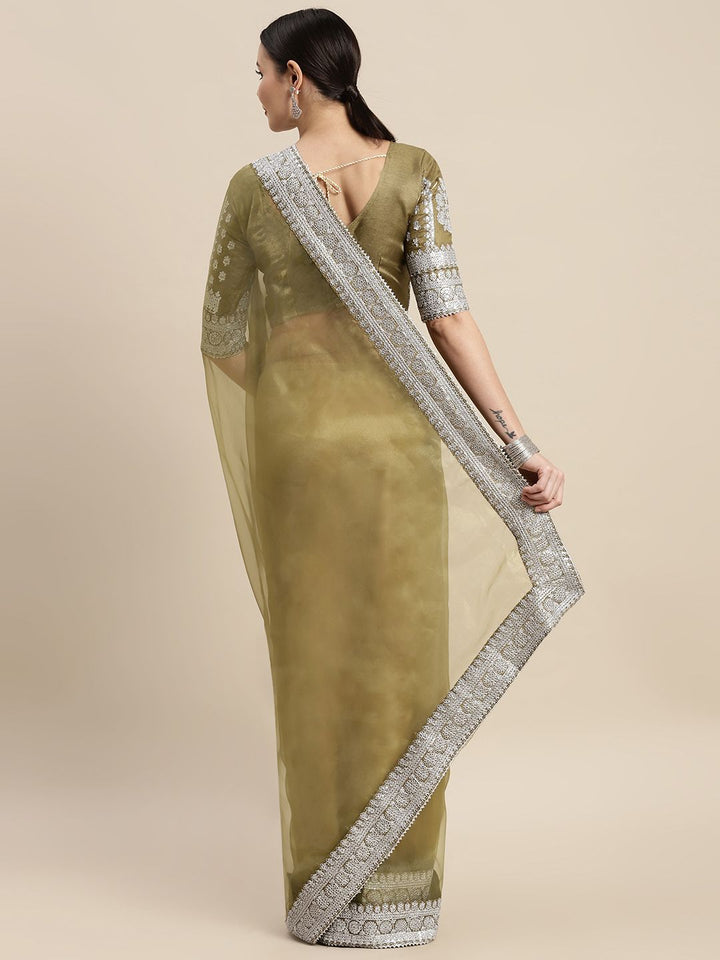 Exquisite Organza Saree with | Crafted for Timeless Elegance