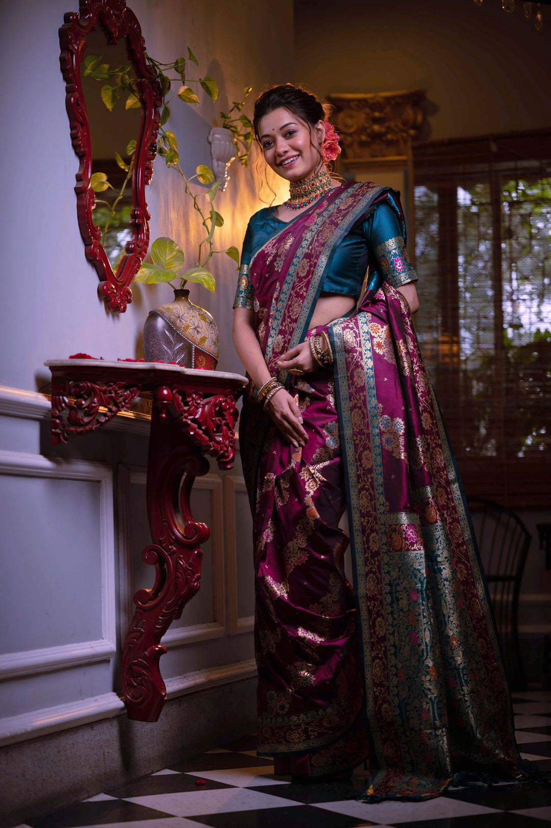 Breathtaking Banarasi Silk Saree with | Crafted for Timeless Elegance