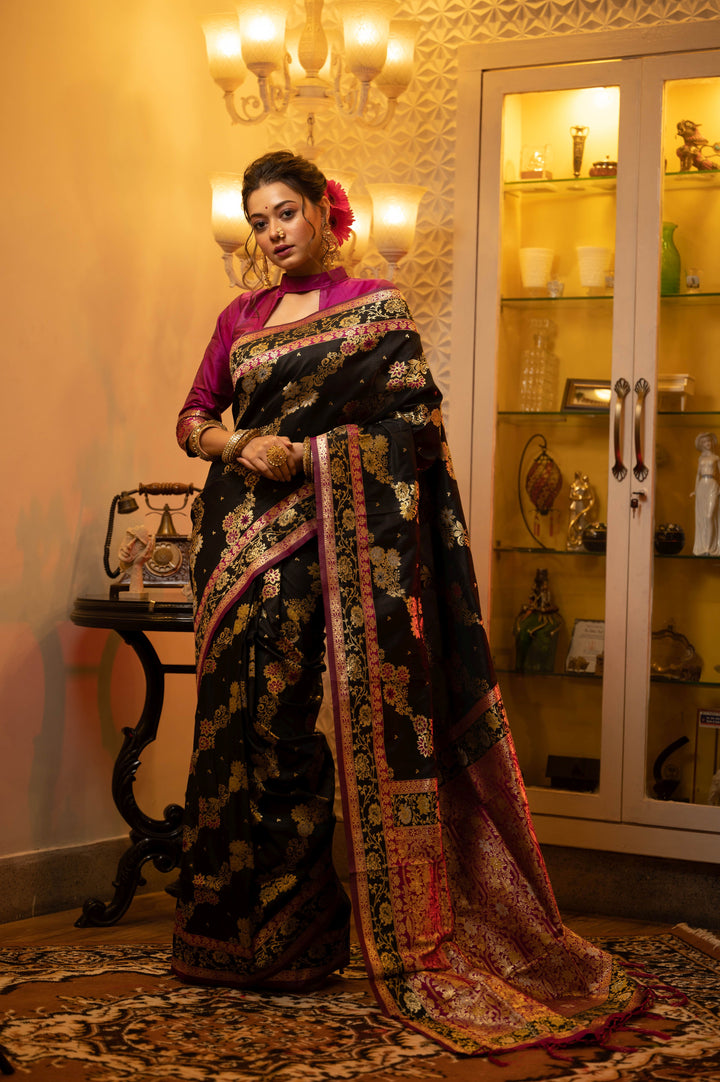 Breathtaking Banarasi Silk Saree with | Crafted for Timeless Elegance