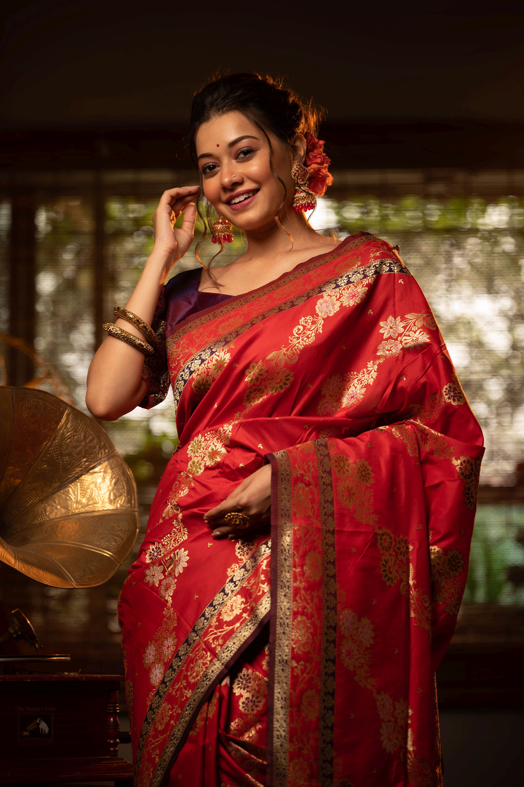 Breathtaking Banarasi Silk Saree with | Crafted for Timeless Elegance