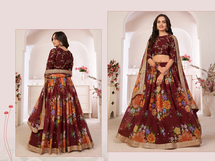 Gorgeous Georgette Lehenga with Dupatta | Perfect for Weddings and Celebrations