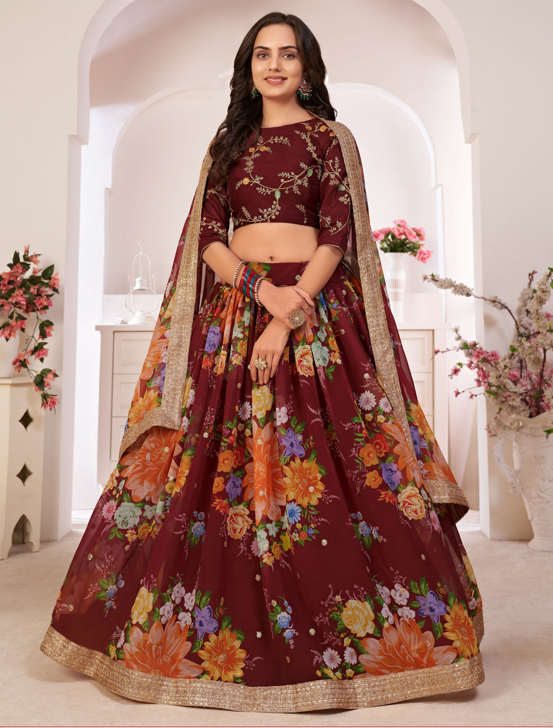 Gorgeous Georgette Lehenga with Dupatta | Perfect for Weddings and Celebrations