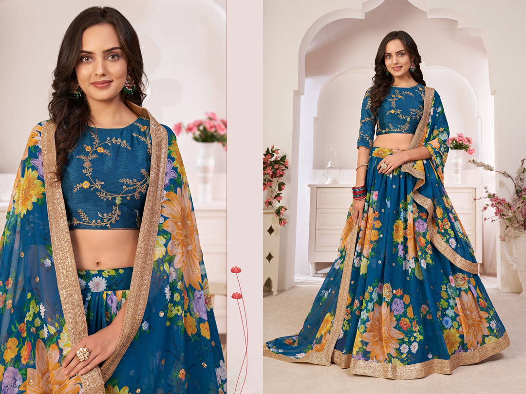 Gorgeous Georgette Lehenga with Dupatta | Perfect for Weddings and Celebrations