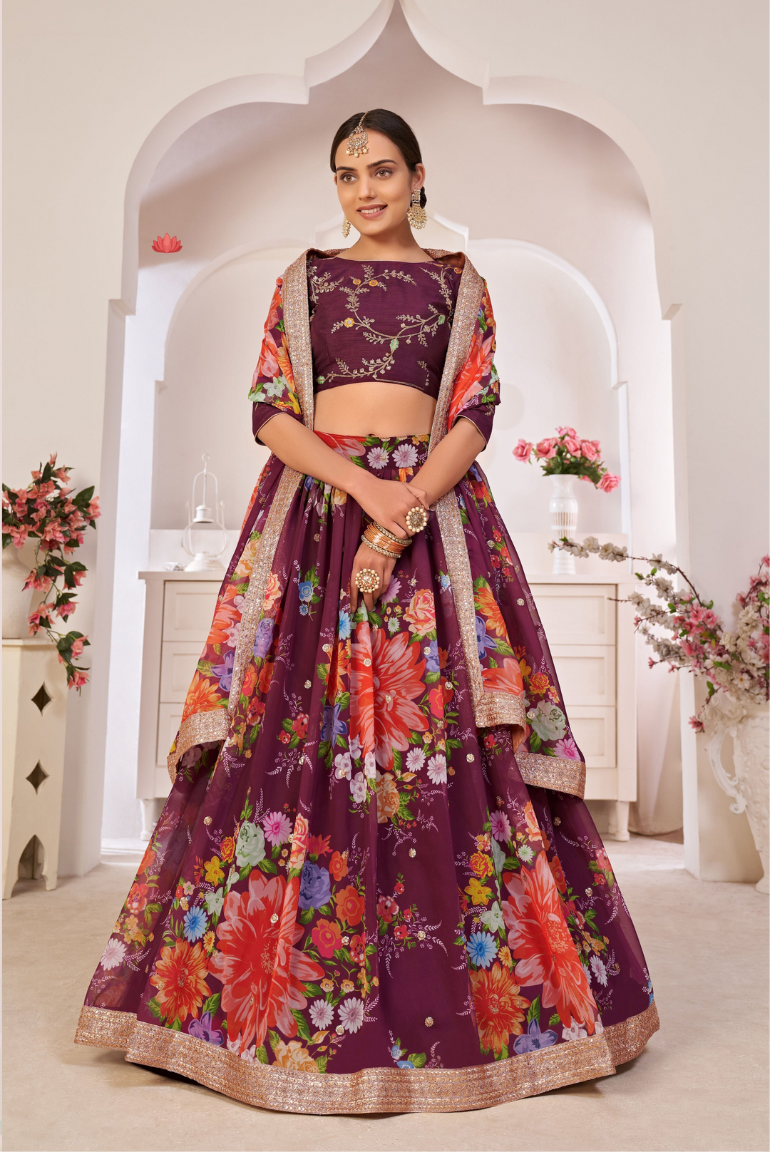 Gorgeous Georgette Lehenga with Dupatta | Perfect for Weddings and Celebrations