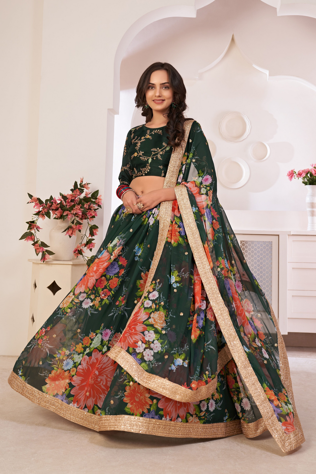 Gorgeous Georgette Lehenga with Dupatta | Perfect for Weddings and Celebrations