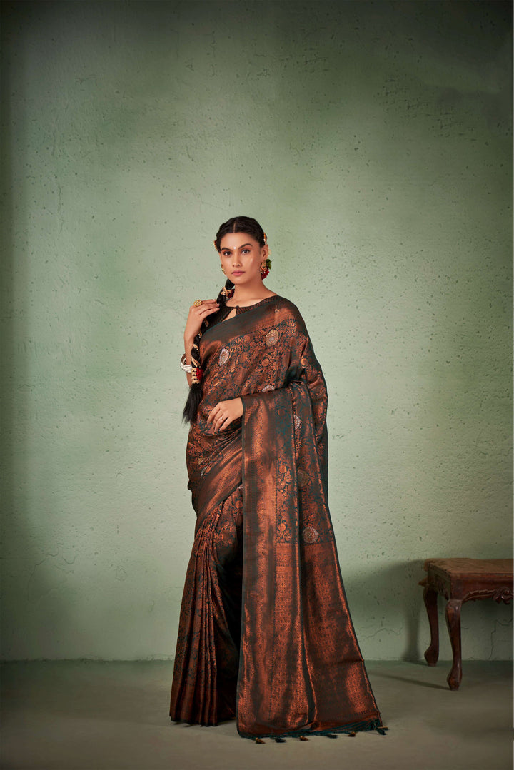 Sophisticated Kanjivaram Silk Saree with | Perfect for Special Celebrations